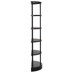 Noir Spago Metal Bookcase