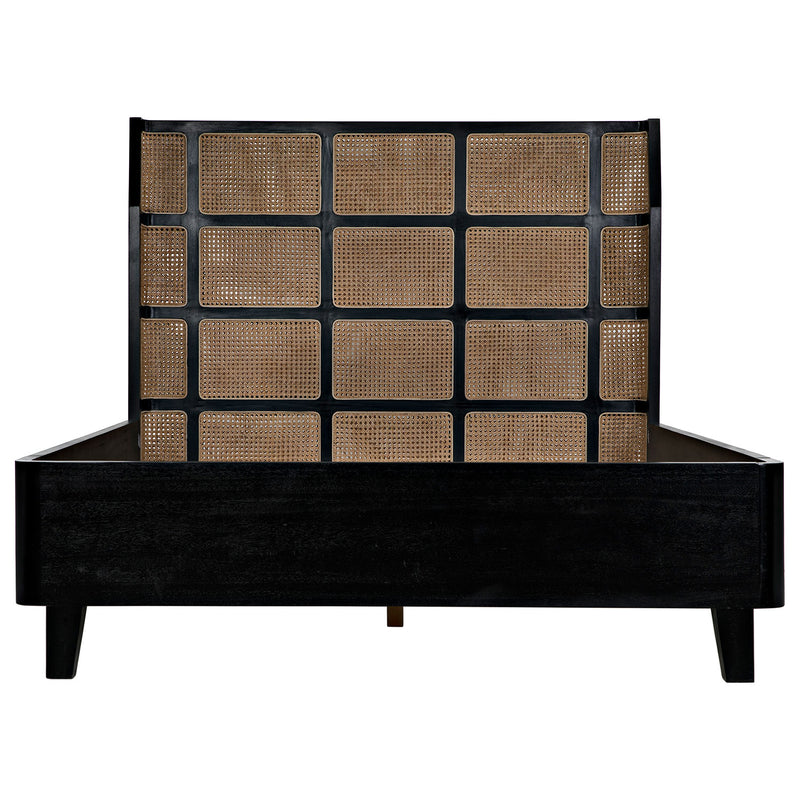 Noir Porto Bed With Headboard Frame