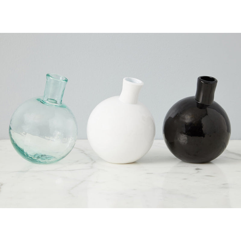 Etu Home Clear Sphere Bud Vase Set of 2