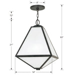 Brian Patrick Flynn For Crystorama Glacier White Glass Outdoor Chandelier