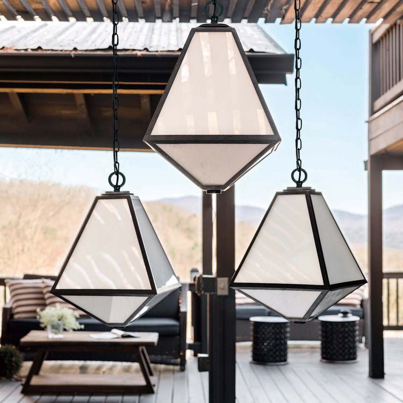 Brian Patrick Flynn For Crystorama Glacier White Glass Outdoor Chandelier