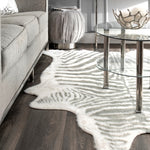 Zebra Faux Rawhide Rug