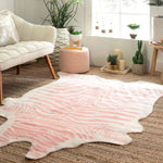 Zebra Faux Rawhide Rug