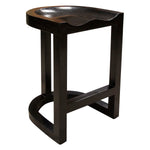 Noir Saddle Hand Rubbed Black Counter Stool