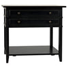 Noir Colonial 2 Drawer Side Table