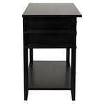 Noir Colonial 2 Drawer Side Table