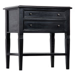 Noir Oxford 2 Drawer Side Table