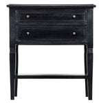 Noir Oxford 2 Drawer Side Table