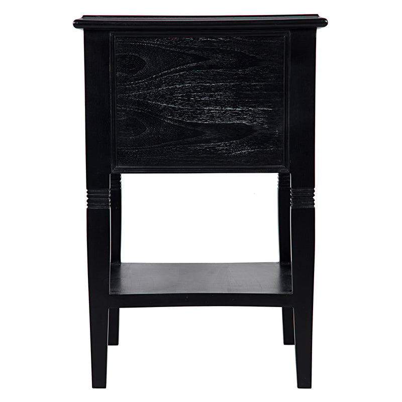 Noir Oxford 2 Drawer Side Table