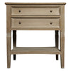 Noir Oxford 2 Drawer Side Table