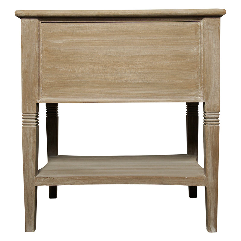 Noir Oxford 2 Drawer Side Table