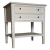 Noir Oxford 2 Drawer Side Table