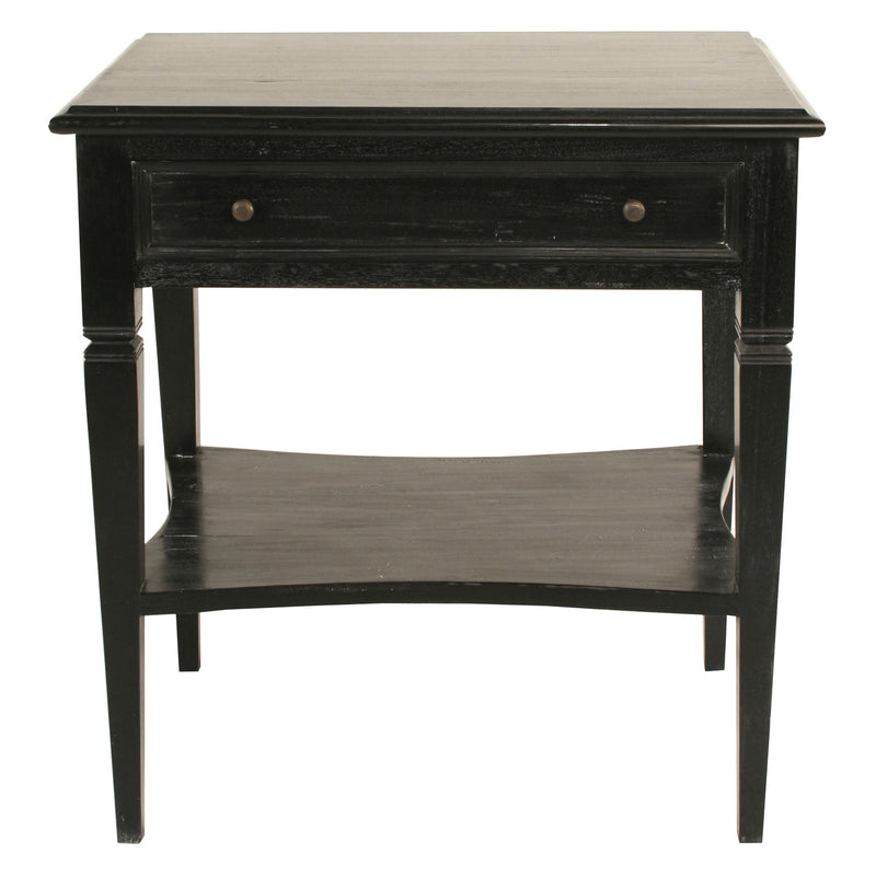 Noir Oxford 1 Drawer Side Table