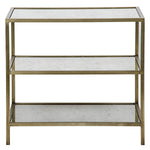 Noir 3 Tier Antique Brass Side Table