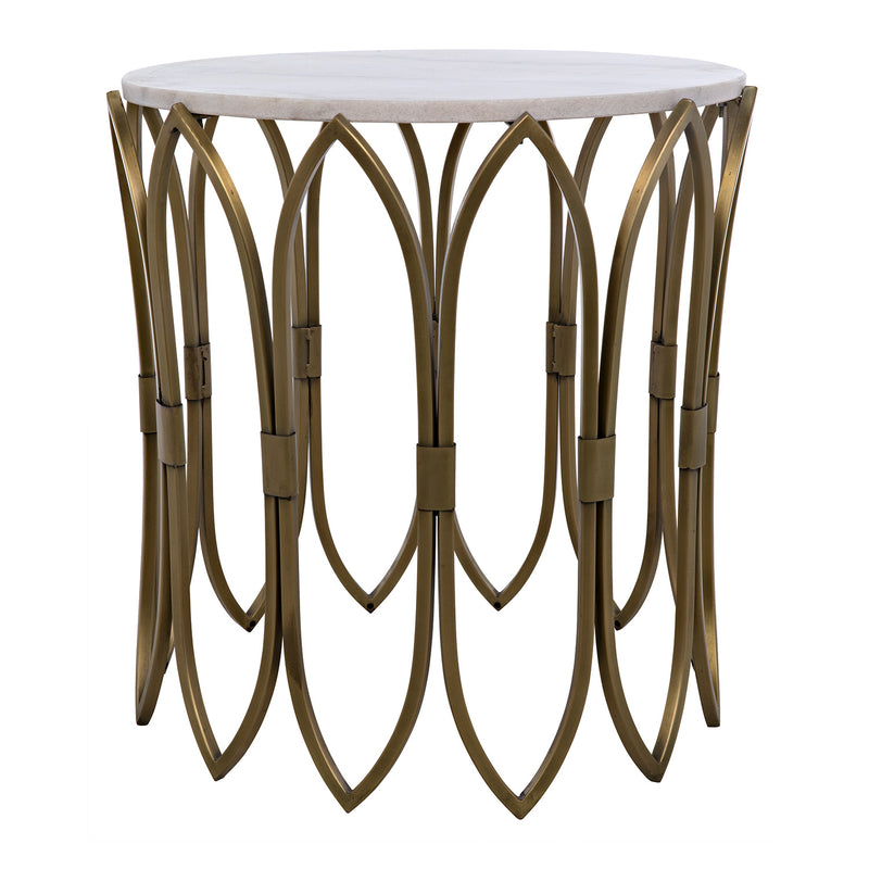 Noir Nola Brass Side Table