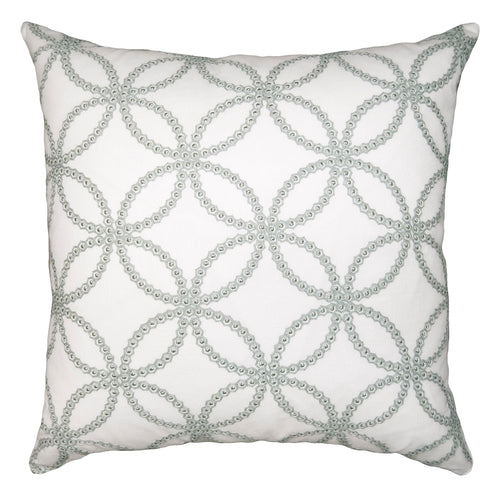 Square Feathers Ganni Medallion Throw Pillow