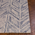 Gramercy Herringbone Blue Hand Tufted Rug