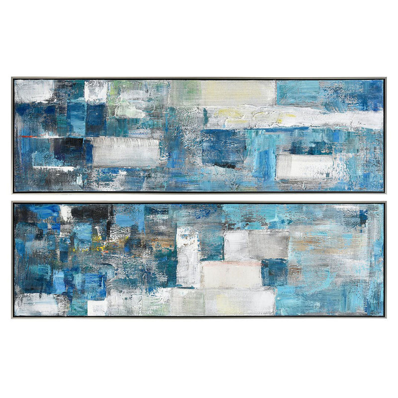 Blue Apparent Framed Wall Art Set of 2