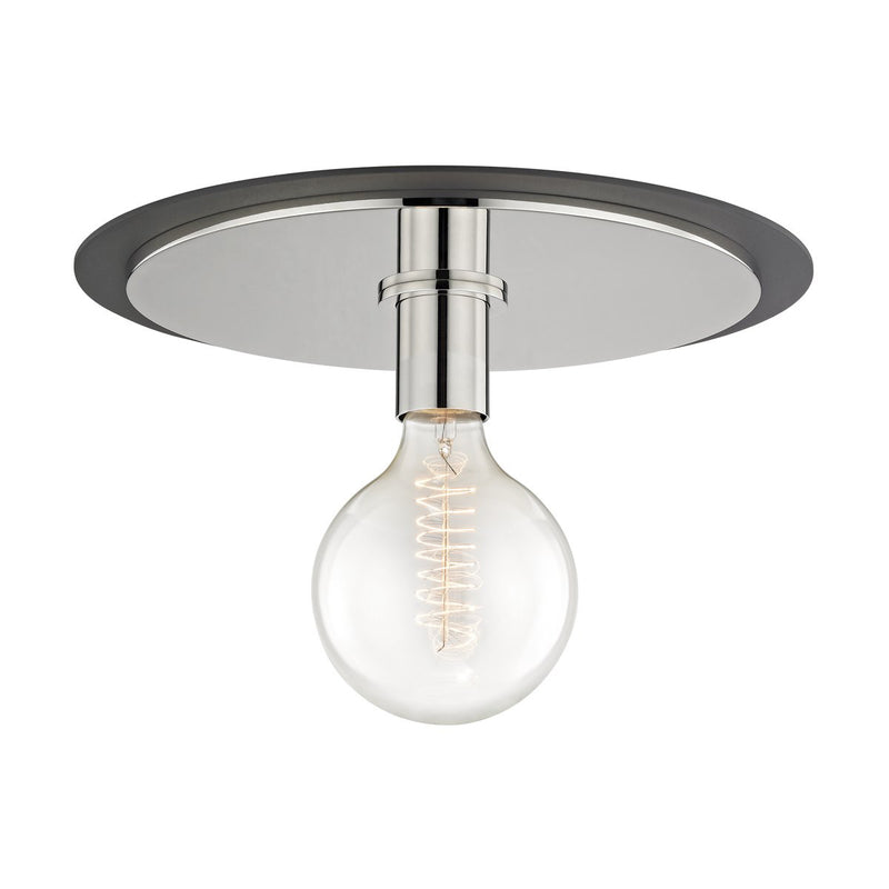 Mitzi Milo Polished Nickel Flush Ceiling Mount - Final Sale