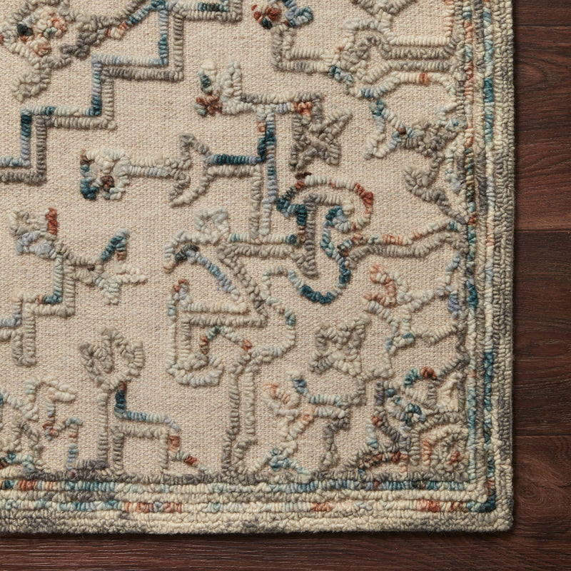 Loloi II Halle Gray/Ocean Hooked Rug