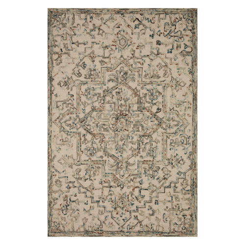 Loloi II Halle Gray/Ocean Hooked Rug