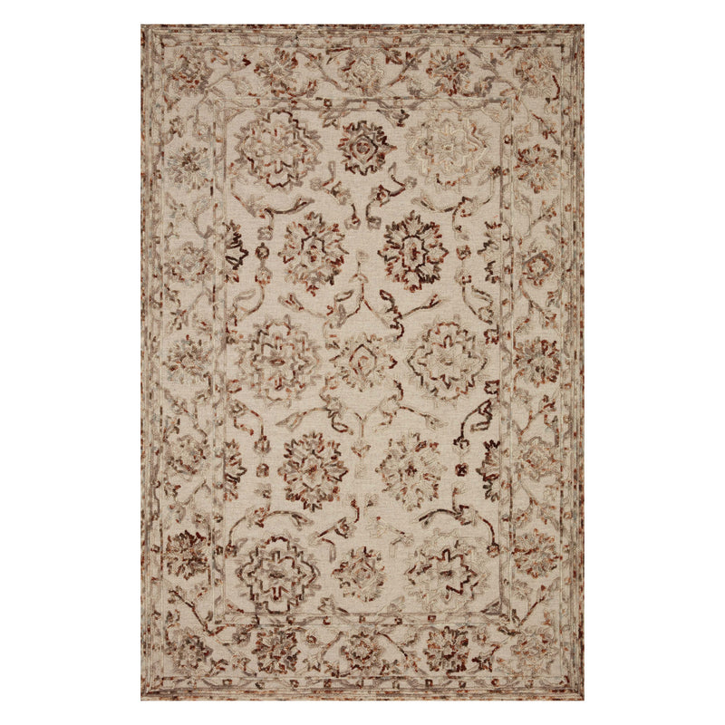 Loloi II Halle Taupe/Rust Hooked Rug