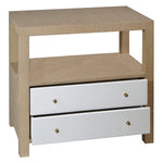 Worlds Away Hattie Grasscloth Side Table