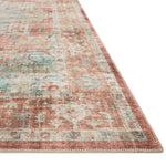 Loloi II Heidi Terracotta/Aqua Power Loomed Rug