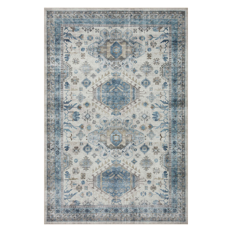 Loloi II Heidi Ivory/Ocean Power Loomed Rug