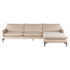 Anders Velour Sectional Sofa with Chaise