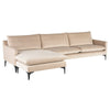 Anders Velour Sectional Sofa with Chaise