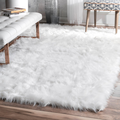 Sheen Faux Sheepskin Shag Rug