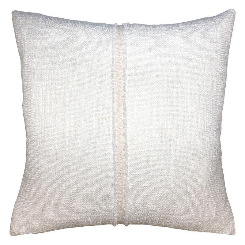 Square Feathers Hopsack Stitched Throw Pillow