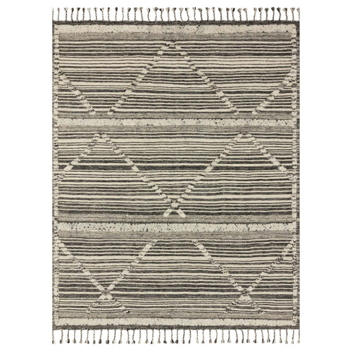 Loloi Iman Ivory/Charcoal Hand Knotted Rug