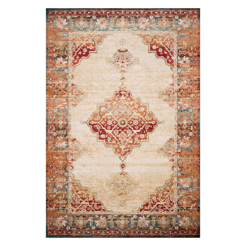 Loloi II Isadora Antique Ivory/Sunset Power Loomed Rug