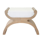 Worlds Away Janna Curved Stool