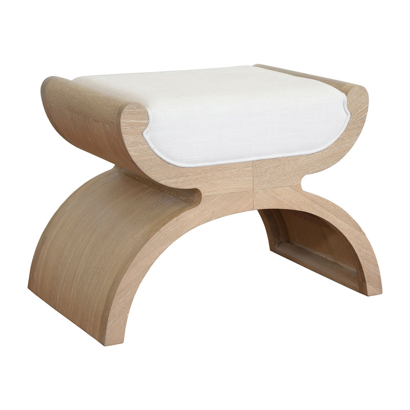 Worlds Away Janna Curved Stool