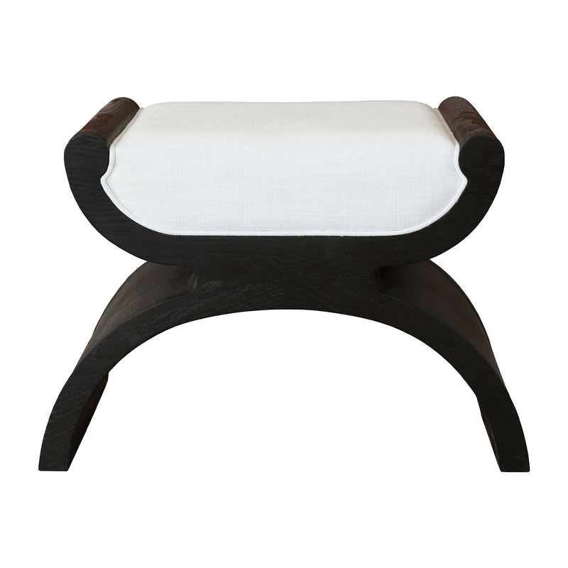 Worlds Away Janna Curved Stool