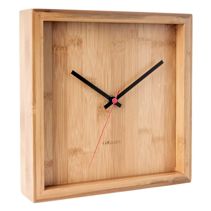 Summit Bamboo Square Wall Clock