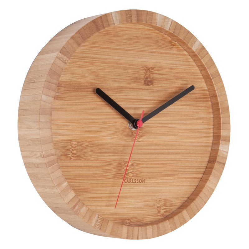 Summit Bamboo Round Wall Clock