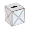 Worlds Away Cross Hatch Tissue Box Cover