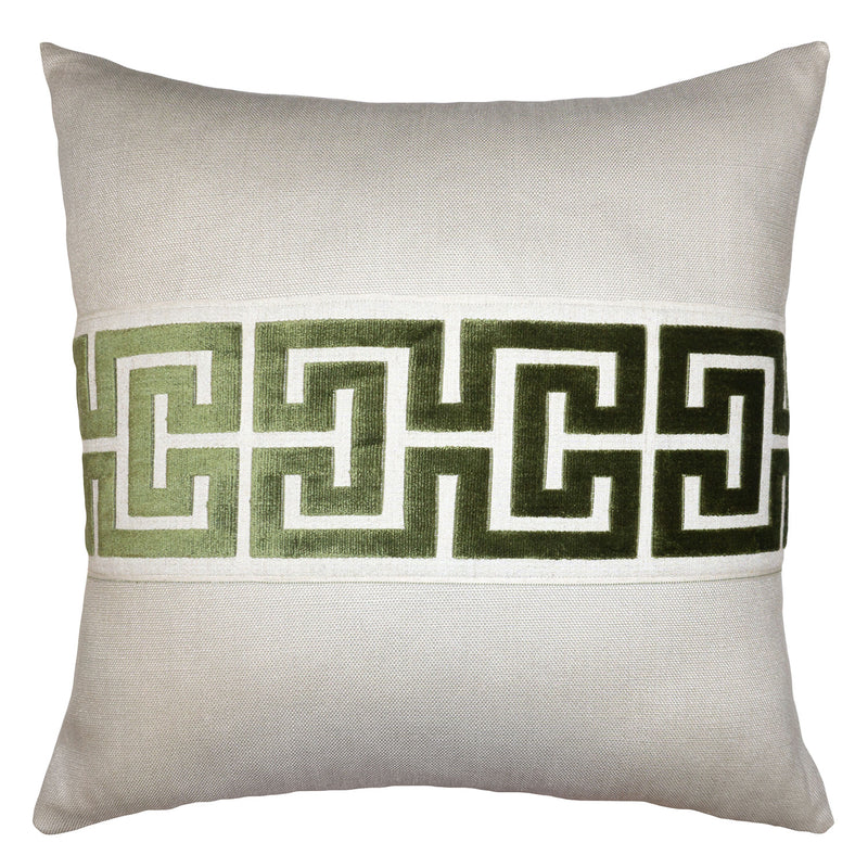 Square Feathers Keyed Throw Pillow