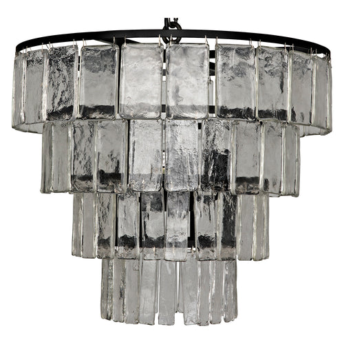 Noir Carnegie 4 Tier Chandelier Medium