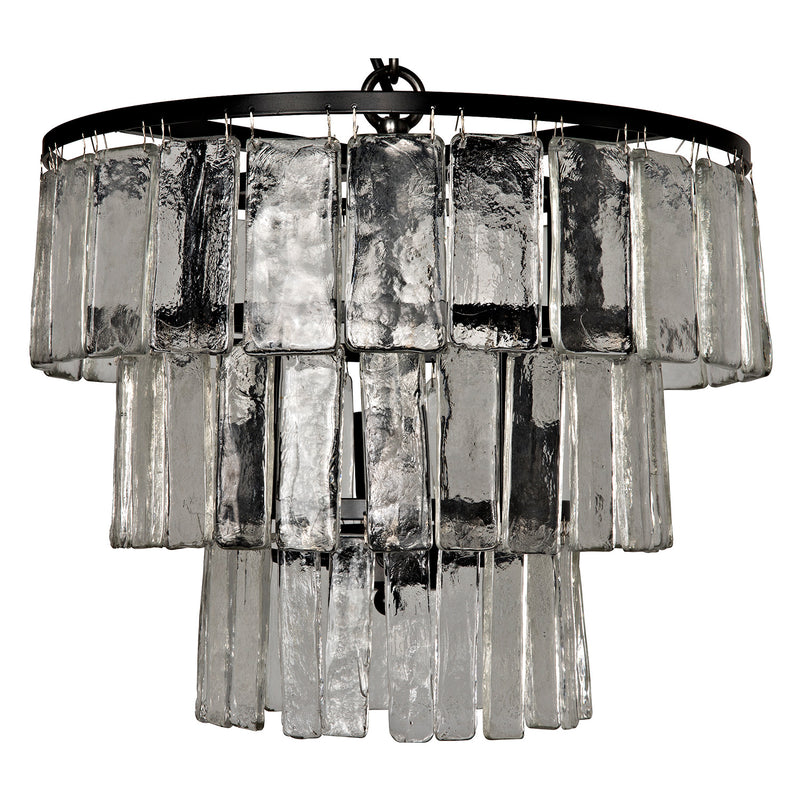 Noir Carnegie 3 Tier Chandelier Small