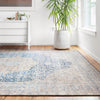 Loloi II Layla Blue/Tangerine Power Loomed Rug