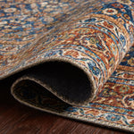 Loloi II Layla Cobalt Blue/Spice Power Loomed Rug