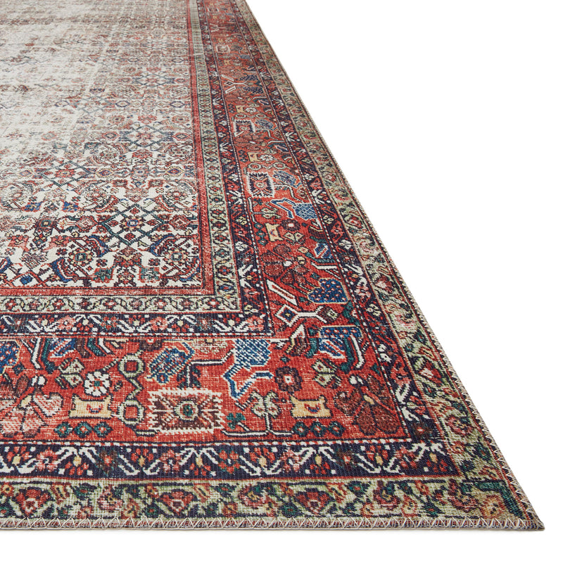 Loloi II Layla Ivory/Brick Power Loomed Rug