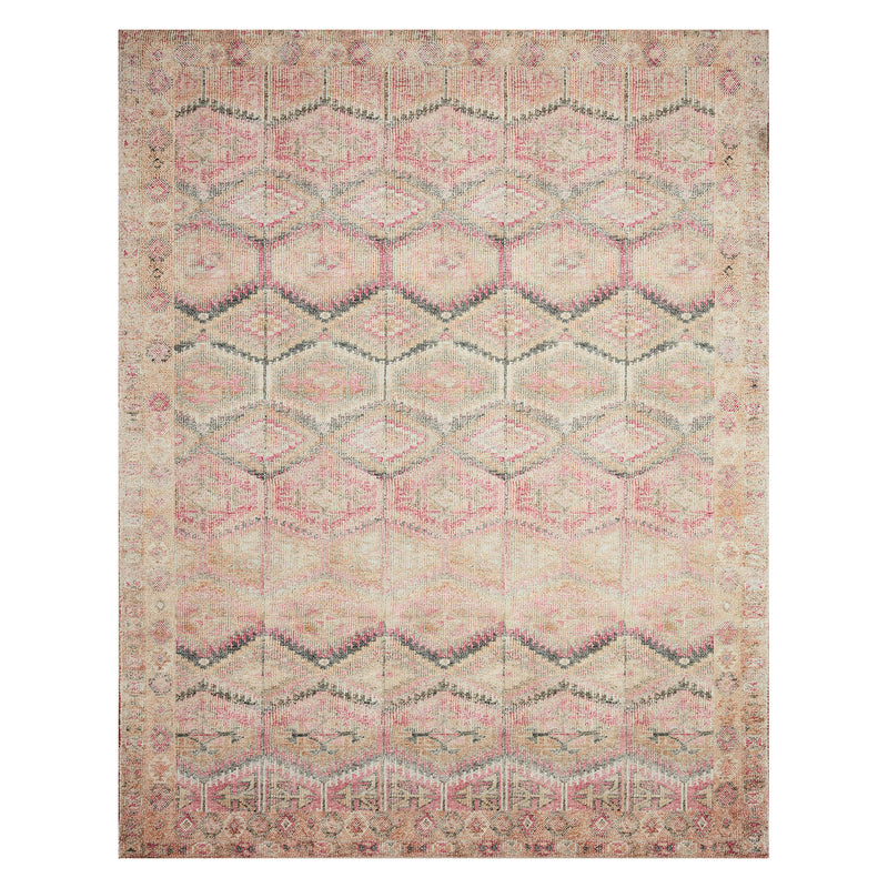 Loloi II Layla Pink/Lagoon Power Loomed Rug