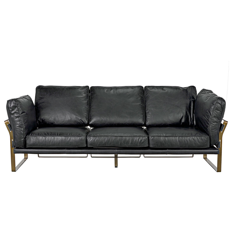 Noir Apollo Leather Sofa