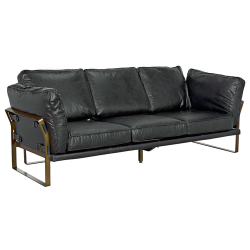 Noir Apollo Leather Sofa